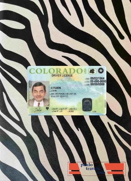 USA Colorado driving license version 2 photolook FRONT PSD template